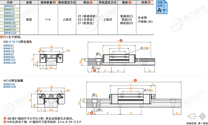 直线导轨图纸