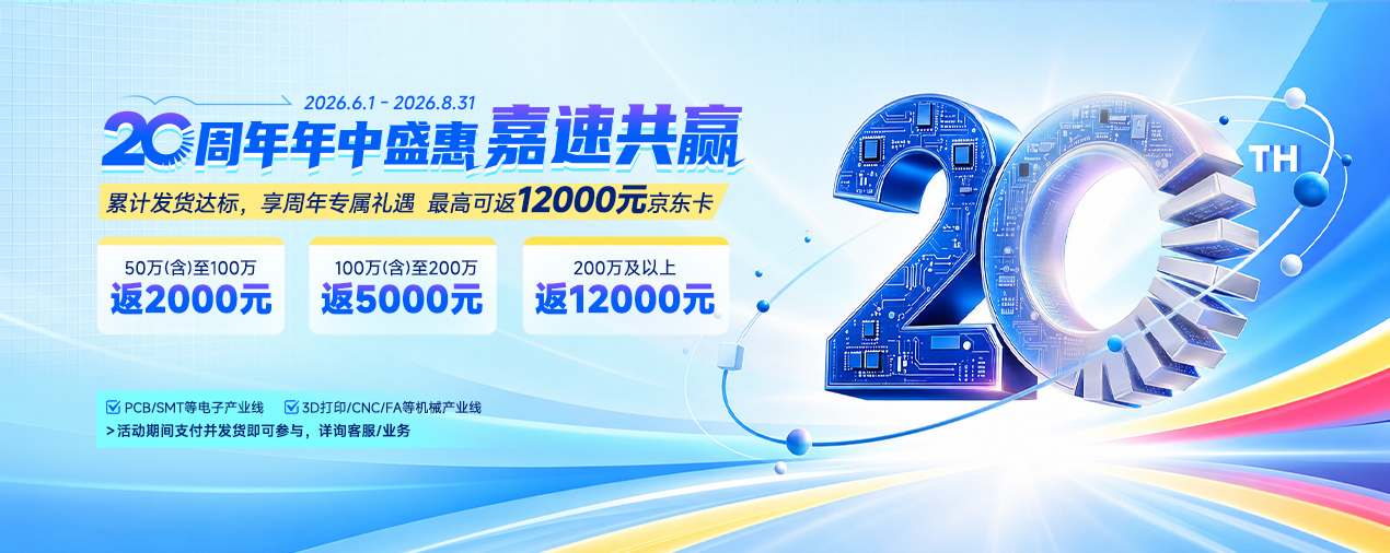 20周年年中盛惠CNC官网banner