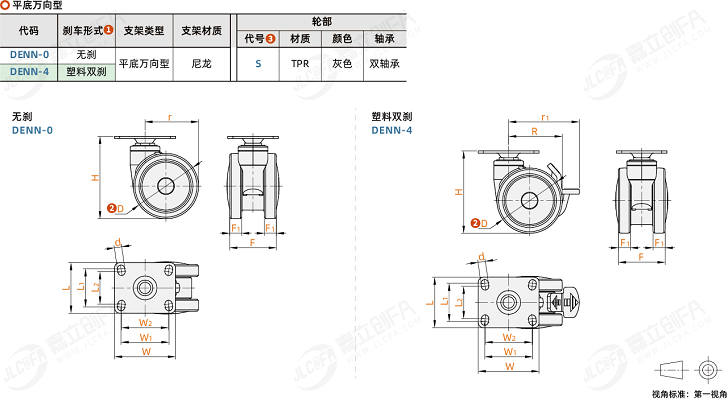 医疗用脚轮选型图纸