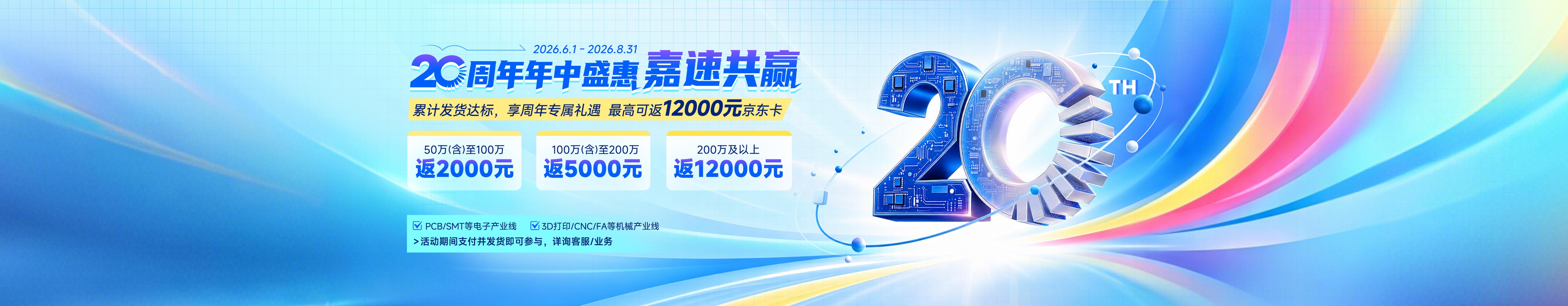20周年年中盛惠CNC官网banner